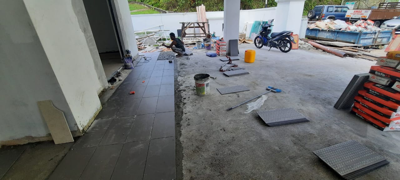 Supply and Install Broken Marble and Tiles Floor