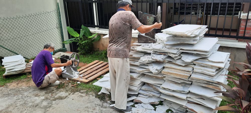 Supply and Install Broken Marble and Tiles Floor